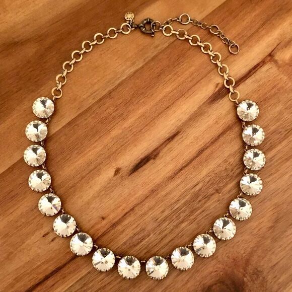 J.Crew | Rivoli Crystal Collar Necklace | 18” Adjustable - Picture 1 of 4